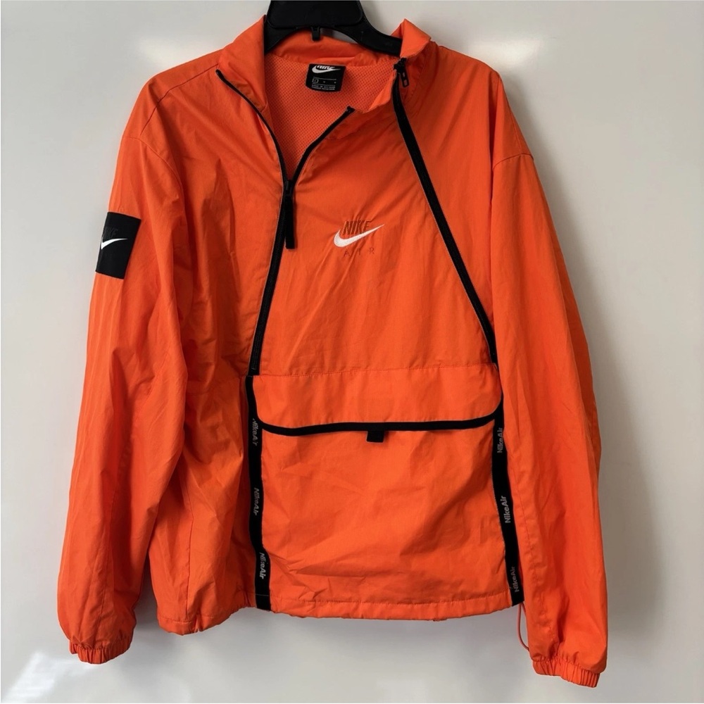 Nike Sportswear Air Woven Pullover Jacket Men's Large Orange CU4118-837